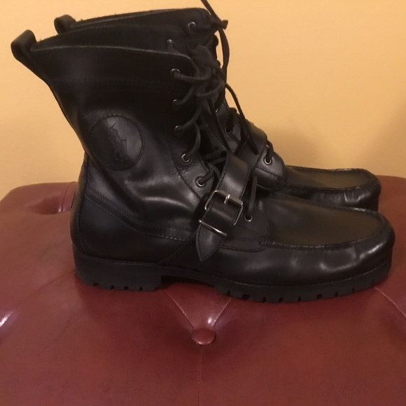 Polo Ralph Lauren Ranger Men’s Leather Boots 12D - Picture 4 of 16